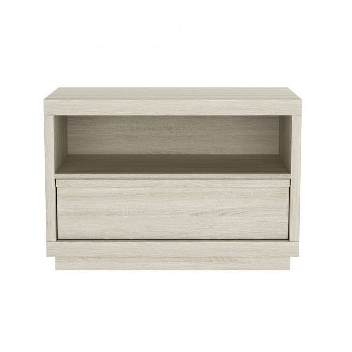 Navis Contemporary 32\" Nightstand in Whitewashed Oak (1-Drawer)