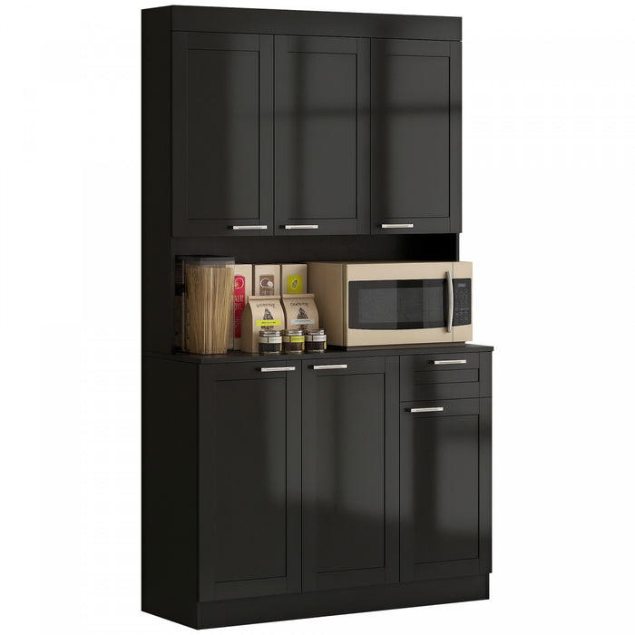 HOMCOM Kitchen Pantry Storage Cabinet with Adjustable Shelf and Drawer
