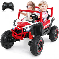 Costway 24v Kids Ride On Utv With 4 X 100w Powerful Engine Remote Control High/low Speed Red