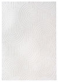 Pearl White Waves Washable Shag Area Rug 8'x10' Indoor Area Rug