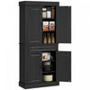 HOMCOM 71\" Freestanding Kitchen Pantry with 4 Doors and Cabinet, Black