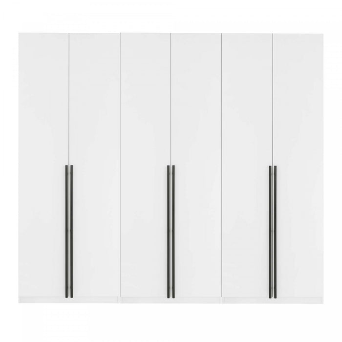Lee Modern 3-Piece Wardrobe Closet in White Armoire