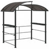 Outsunny 8' X 5' Grill Gazebo Shelter With Interlaced Vented Pc Roof, Outdoor Bbq Canopy With Side Shelves, Aluminum And Steel Frame For Garden, Patio, Backyard, Dark Grey