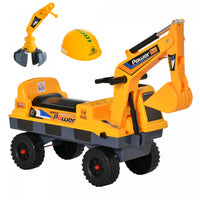 Qaba No Power Ride On Excavator Construction Digger Multi-functional Truck Toy With 2 In 1 Design De