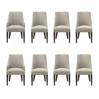 Beever Modern 8-Piece Dining Chair Set in Taupe