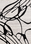 Emmett Grey Black Drizzle Swirl Rug, 5'3\" x 7'7\" Indoor Area Rug
