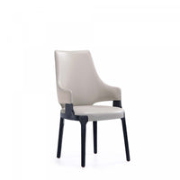 Kara Modern Wood Upholstered Dining Chair in Light Gray