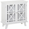 HOMCOM Storage Cabinet with Fretwork Doors Shelf Modern Sideboard Buffet