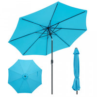 Costway 10FT Patio Umbrella Sunshade Market Steel Tilt with Tilt Mechanism Crank Handle