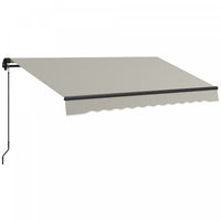 Outsunny 10' X 8' Patio Retractable Awning Sunshade Shelter, Light Grey