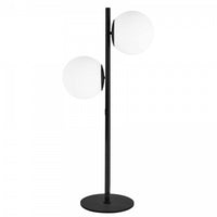 Dainolite Folgar 2 Light Table Lamp Matte Black Finish Opal White Glass