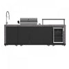 Forno Rimini Outdoor Kitchen, 62,600 BTU, 2.4 cu.ft. Refrigerator, Grey Countertops - FODKT2544BLK | Cuisine d'exterieur Rimini de, 62 600 BTU, refrigerateur de 2,4 pi³, comptoirs gris – FODKT2544BLK