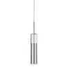 Dainolite Luna LED Pendant 6w Polished Chrome Finish Clear Glass Lamp