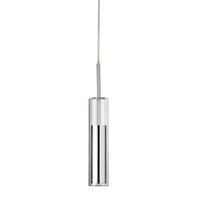 Dainolite Luna LED Pendant 6w Polished Chrome Finish Clear Glass Lamp