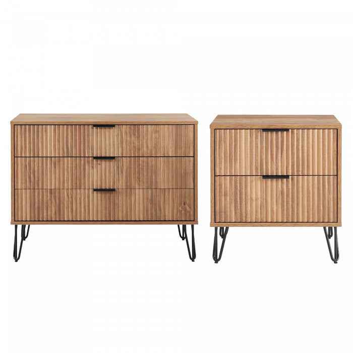 Dumbo Modern 2-Piece Dresser Set in Golden Brown