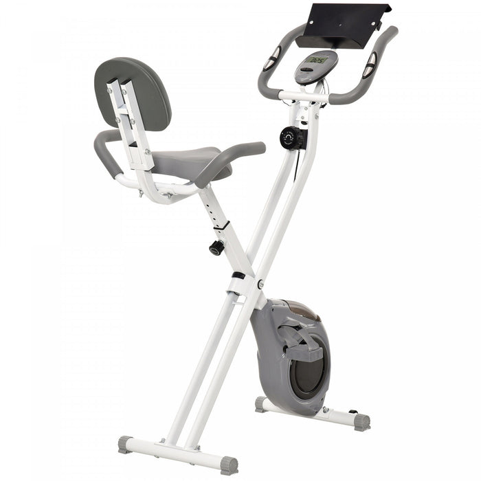 Soozier Folding Exercise Bike With 8-level Magnetic Resistance, Grey