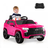 12v Kids Ride On Car Chevrolet Tahoe Electric Truck Suv Remote W/ Light & Music Pink