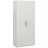 HOMCOM 71" Metal Storage Cabinet with 2 Doors 4 Adjustable Shelves White