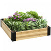 Outsunny 47\" X 47\" Raised Garden Bed With Metal Corner Bracket, Easy To Install Planter Box For Growing Vegetables, Flowers, Fruits, Herbs, And Succulents