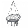 Outsunny Hanging Rope Deck Hammock, Dark Grey