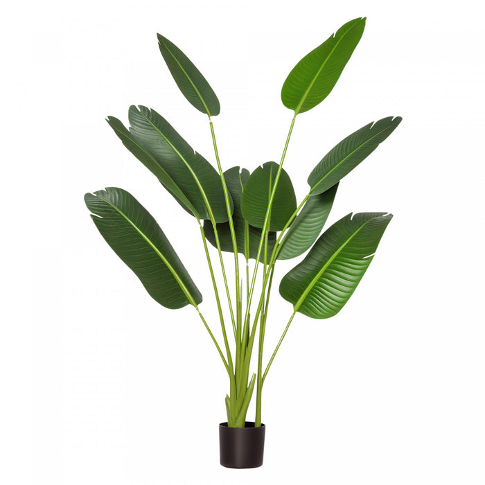 HOMCOM 5' Artificial Banana Tree Plant in Pot for Indoor Outdoor Decor