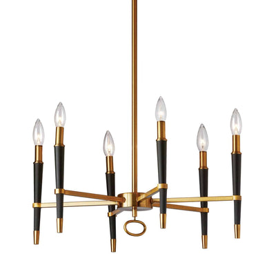 Dainolite Langford 6 Light Chandelier Vintage Bronze Finish Lamp|Lustre Langford de Dainolite avec fini bronze rétro et 6 ampoules
