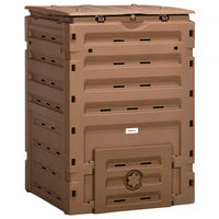 Outsunny 120 Gallon Compost Bin, Large Composter With 80 Vents, Brown