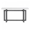 Ethan 59.1'' Triple Rectangle Design Painted Entryway Table with Pine Wood Legs,White Sofa Table