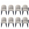 Hillman Modern 8-Piece Dining Chair Set in Light Gray