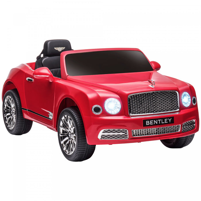 Aosom 12v Electric Powered Ride-On Car With Parent Control, Battery Powered Car With LED Lights, Mp3, Horn, Music, 2 Motors, For 37-72 Months, Red