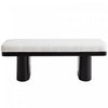 Olivia 47.5\" Wood Bed Bench Ottoman with Teddy Velvet Upholstery and Wooden Legs,Black