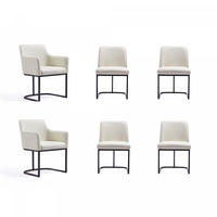 Serena Modern 6-Piece Dining Set in Ivory Dining Chair