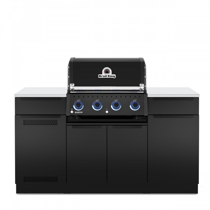 Broil King Baron 420i Shadow 4-Burner Built-In 40,000-BTU Propane Gas BBQ - 875814 Grill