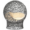 PawHut Cat Bed, Elevated Rope Weave Cat Egg Chair with Cushion, Handwoven Kitty House with Stand for Indoor Kittens, Violet