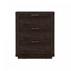 Evelyn Modern 20\" Nightstand in Brown (3-Drawer)