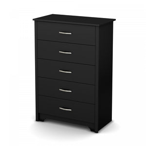 Fusion 5-drawer Chest - Pure Black 