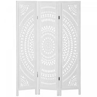 HOMCOM 3 Panel Room Divider, 5.6 Ft Tall Portable Folding Privacy Screen