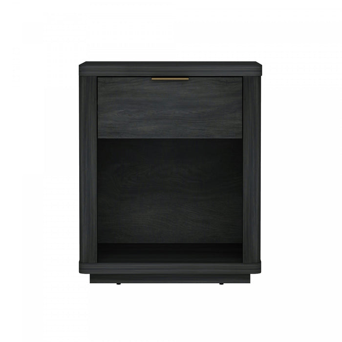 Evelyn Modern 20\" Nightstand in Charcoal Gray (1-Drawer)