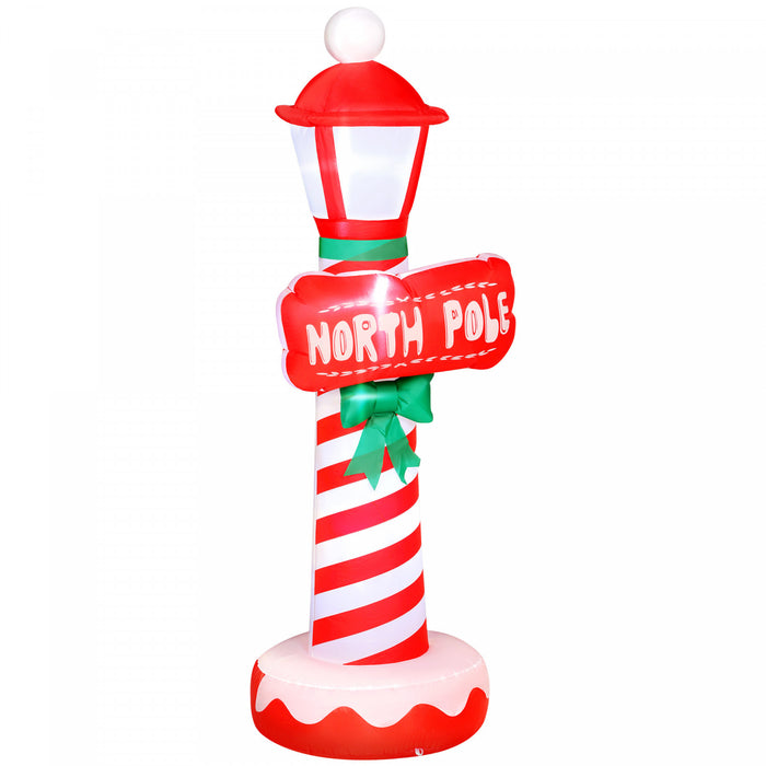 Outsunny 6FT Christmas Inflatable, Lighthouse Xmas Decoration with Lights