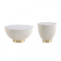 Anderson Modern 2-Piece Coffee Table & End Table Set in Cream 