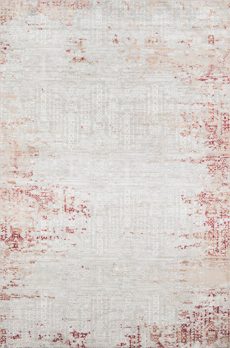 Amber Traditional 5'1\" x 7'7\" Area Rug in Red Indoor Area Rug
