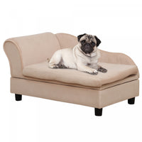 Pawhut Pet Sofa Dog Couch Chaise Lounge Pet Bed With Storage Function Small Sized Dog Various Cat Sp