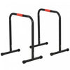 Soozier Set Of 2 Dip Bar, Dip Station Push Up Station For Full Body Strength Training Home Gym Black