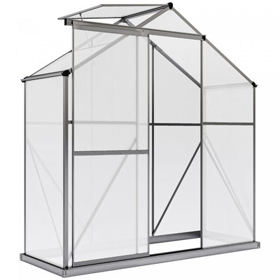 Outsunny 6' x 2.5' Polycarbonate Greenhouse Aluminium Walk-in Green House