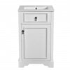 Mason 20 Inch Compact Modern Bathroom Vanity with Ceramic Sink, White | Meuble de salle de bain compact moderne Mason 20 pouces avec lavabo ceramique, blanc