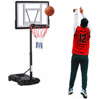 Soozier Pool Side Adjustable Basketball Hoop Backboard w/ Wheels