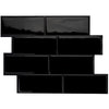 Smart Tiles Peel and Stick 4-Sheet 12 x 9 Backsplash - Metro Nero|Dosseret Smart Tiles peler et coller 12 x 9, 4 feuilles - Metro Nero