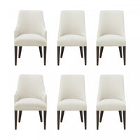 Beever Modern 6-Piece Dining Chair Set in Cream