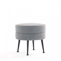 Bailey Mid-Century Modern Upholstered Accent Ottoman in Gray 