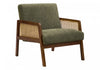 Monarch Specialties - Accent Chair, 30"H, Upholstered, Living Room, Bedroom, Green Fabric, Brown Walnut Wood | Monarch Specialties - Chaise D'Appoint, 30"H, Rembourre, Salon, Chambre A Coucher, Vert, Bois Noyer Brun